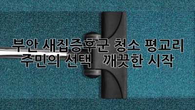 부안 새집증후군 청소, 평교리 주민의 선택! ✨ 🏡 깨끗한 시작!
